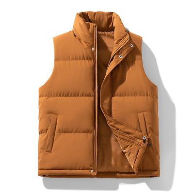 2024 Coats Men Loose Casual Jacket Sleeveless Zipper New Vests Clothes Men Vest Autumn Jackets Thick Vests Male Cotton-Padded Vest