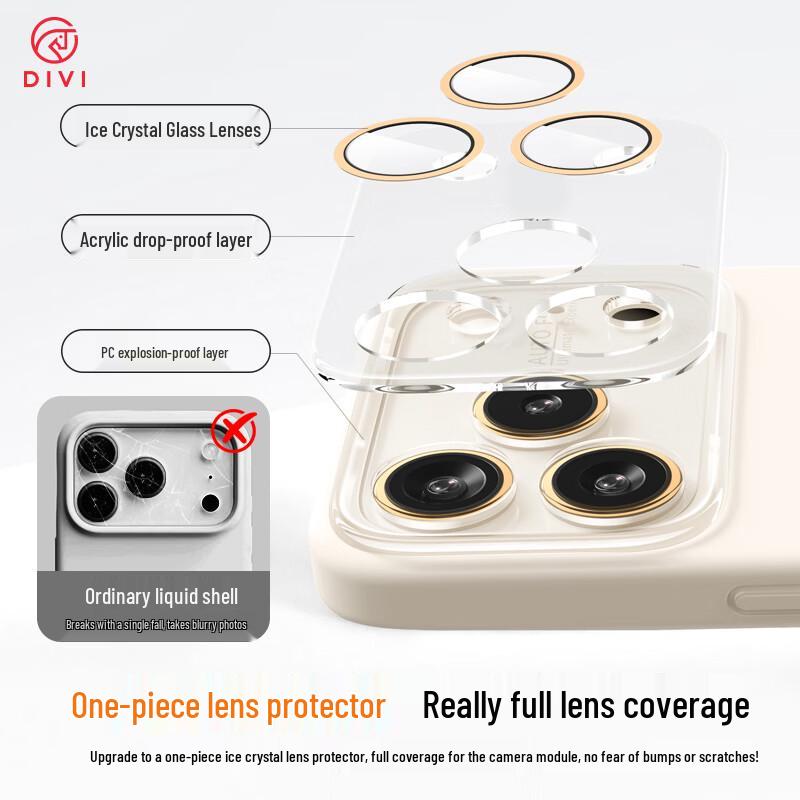 DIVI Liquid Silicone Case for iPhone 17 Pro Max with 360° Rotating Stand