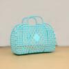 Plastic Handheld Storage Basket with Diamond Pattern Design for Bathroom and Household Organization Durable Lightweight Carrying Basket
