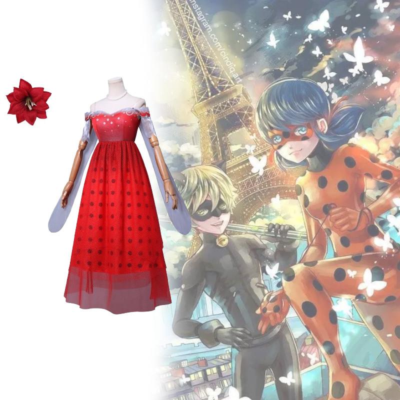 Miraculous Tales Of Ladybug Cat Noir Girl Cosplay Dress Material Fantasy Theme For Role Play And Cosplay Events