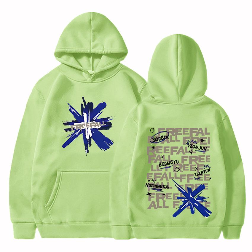 TXT Free Fall New Album Music Hoodies for Man Woman Clothes  Autumn and Winter Long Sleeve Hip Hop Retro Sweatshirts