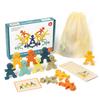 Children Sensory Play Stacking Blocks Montessori Toys Balance Stacking Matching Games Fine Motor Training Wooden Toys for Kids