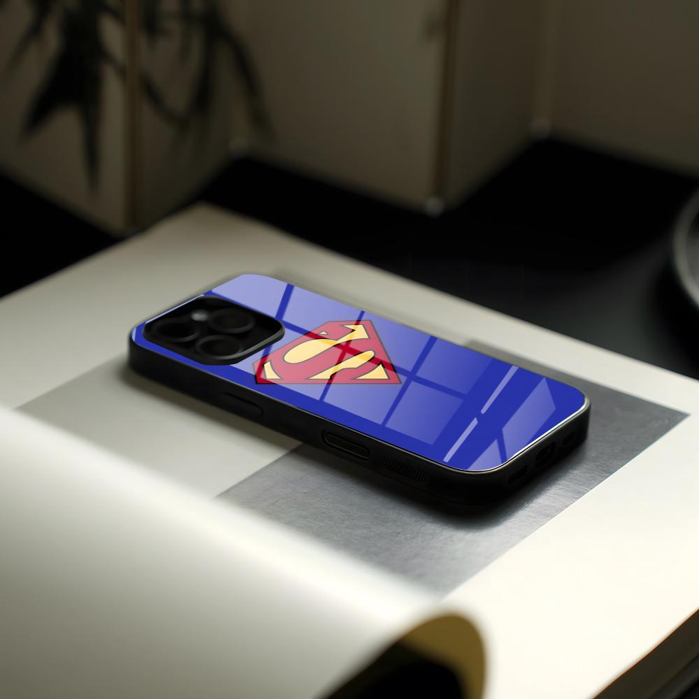 

BEAST KINGDOM S-Superman Phone Case Glass For IPhone17 Air 16 15 17 14 Pro Max 13 12 11 X XS XR Plus Inertial Navigation System iPhone16plus