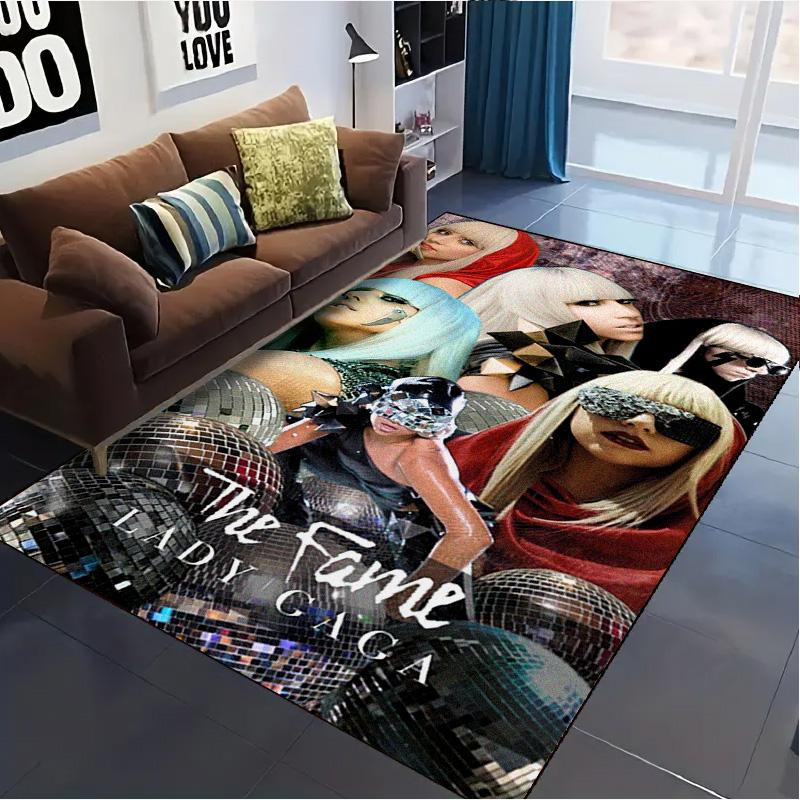 Gaga Poster Carpet Rug for Living Room Bedroom Home Sofa Decoration,Kids play Non-slip Floor Mat