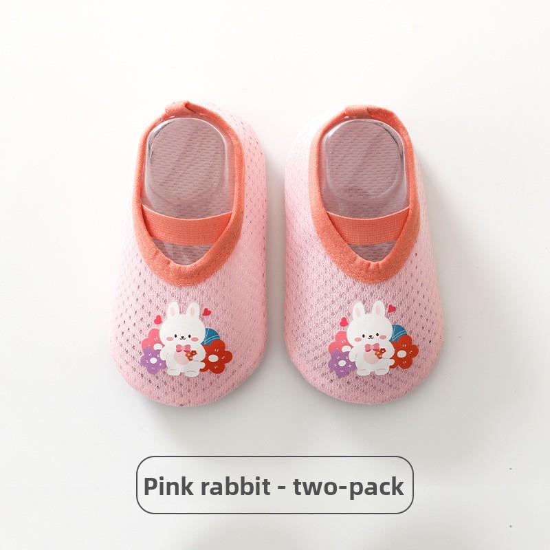 

Kids Toddler Anti-Slip Floor Socks—Thin Mesh for Spring/Summer/Antumn. Breathable, non-slip dots prevent falls. Loose cuff. S
