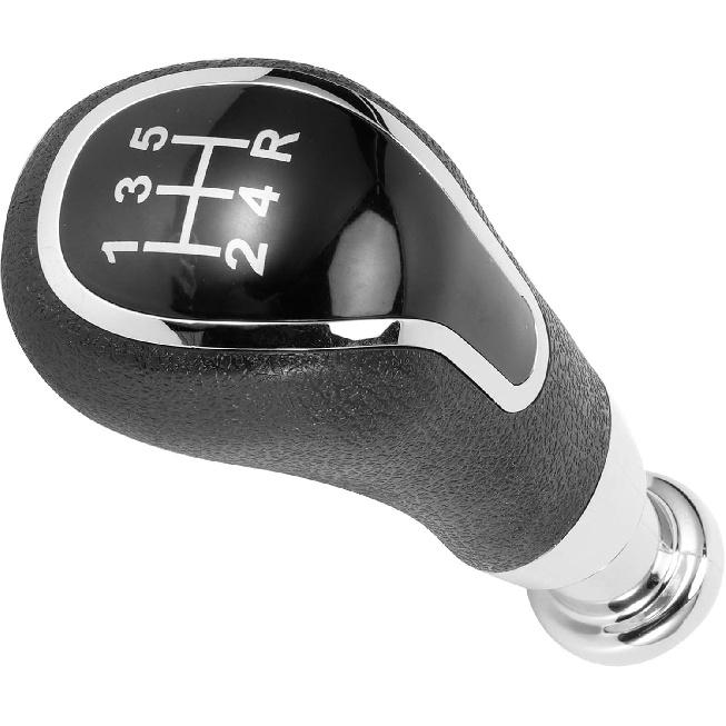 Shift Knob, Leather Shift Knob 5 Speed,Antiwear Unique and Delicate Styling Durable PU Leather Plastic Material Gear Shifter Lever Accessories Fit