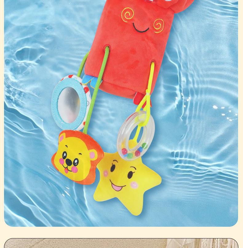 Crab Tissue Box Baby Stroller Pendant & Pull-Along Rattle Toy Safety Seat