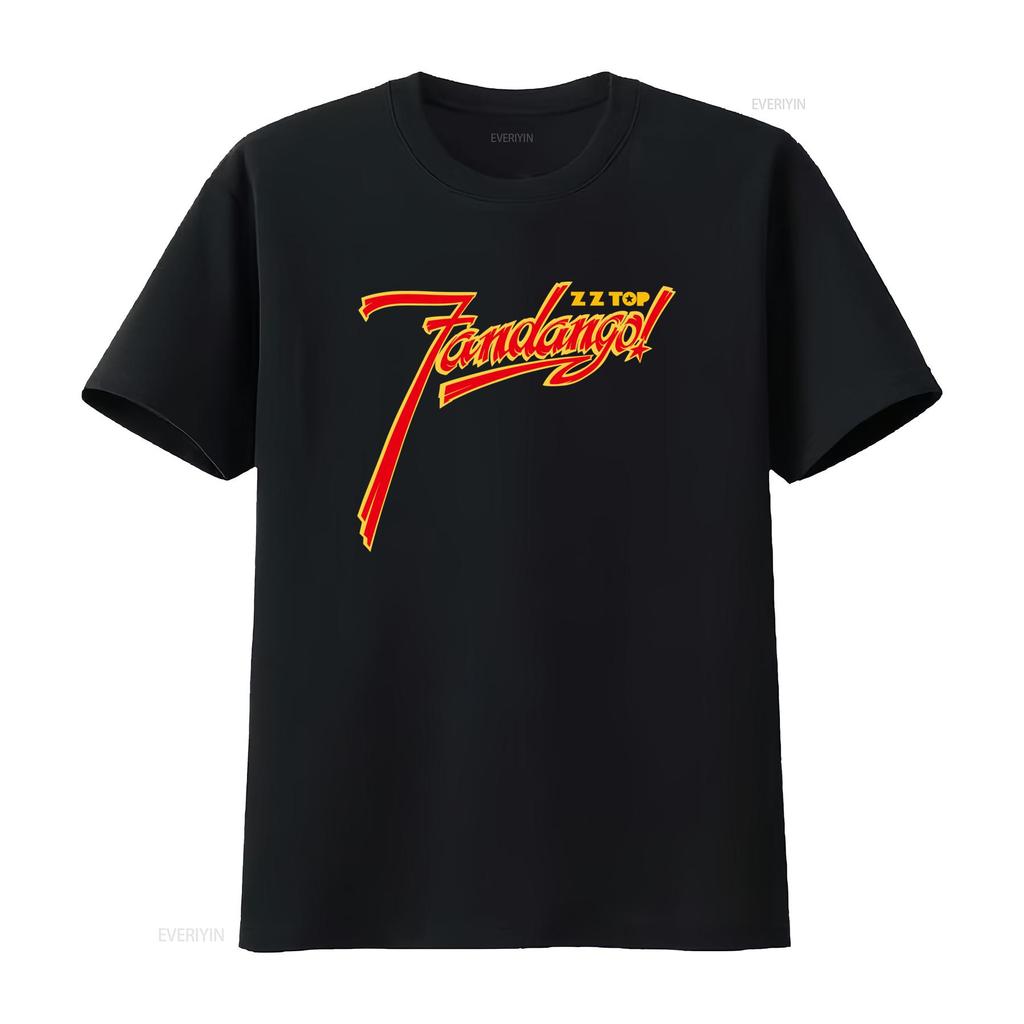 ZZ Top Fandango Album Logo Mens Rock Music Band Merch T Shirt Stylish Comfortable vintage Washed Casual fashion Unisex