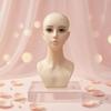 Female Mannequin Bust PVC Shell Hairpiece Display Head Foam Filled Jewelry for Photo