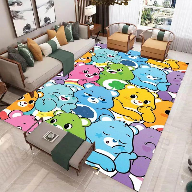 MINISO Cute C-Care Bears Printed Carpet Kitchen Mats Non -slip Carpet Outdoor Carpets Area Rug Bedroom Decor Birthday Gift