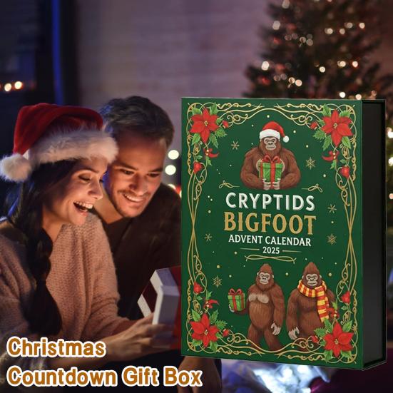 Christmas Savage Advent Calendar Cartoon Wild Man Figurine Xmas Countdown Calendar Home Office Desktop Ornament