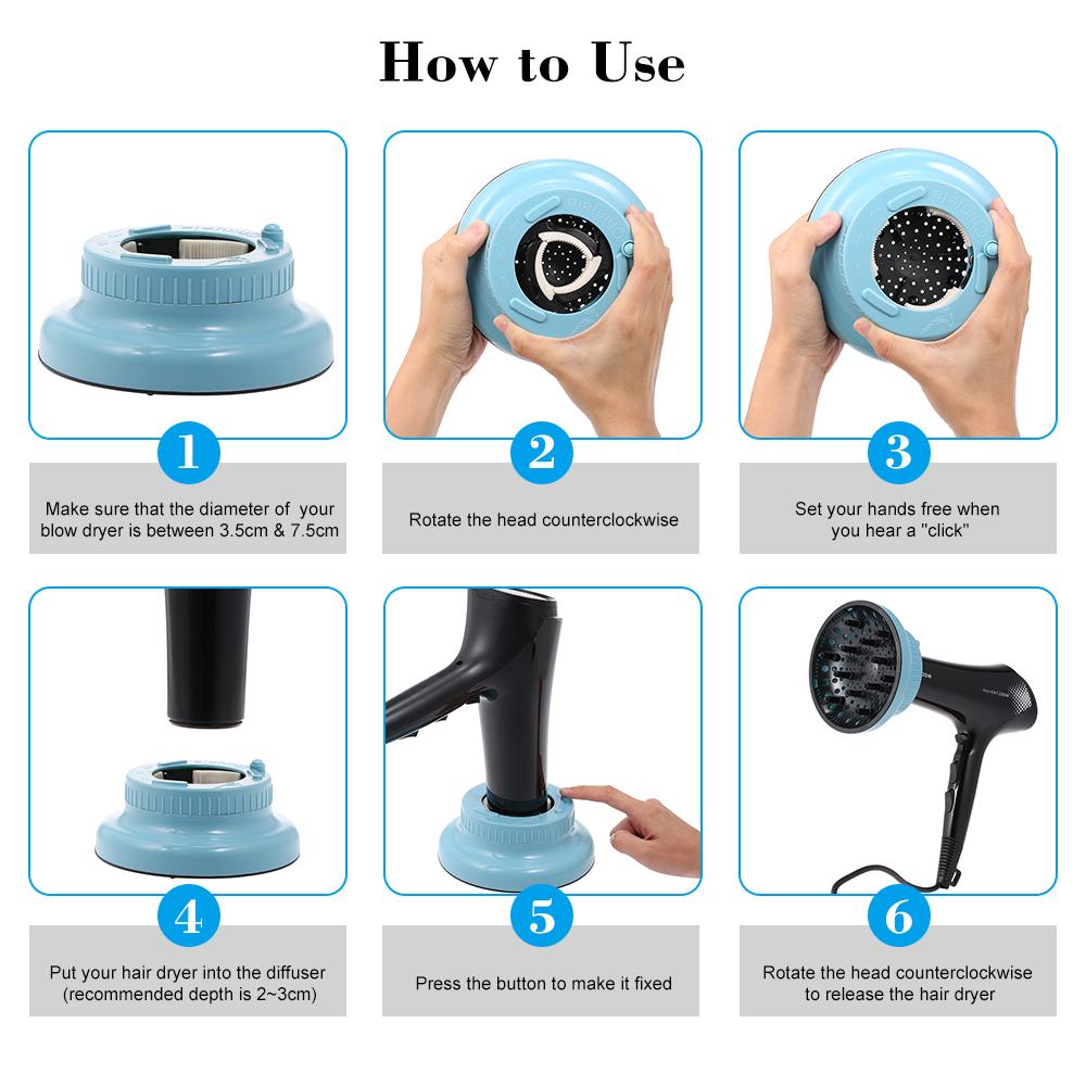 Secador de pelo Difusor Secador de pelo Secador de pelo Secador de pelo  ajustable Difusor para cabello rizado u ondulado comprar a buen precio —  entrega gratuita, reseñas reales con fotos — Joom