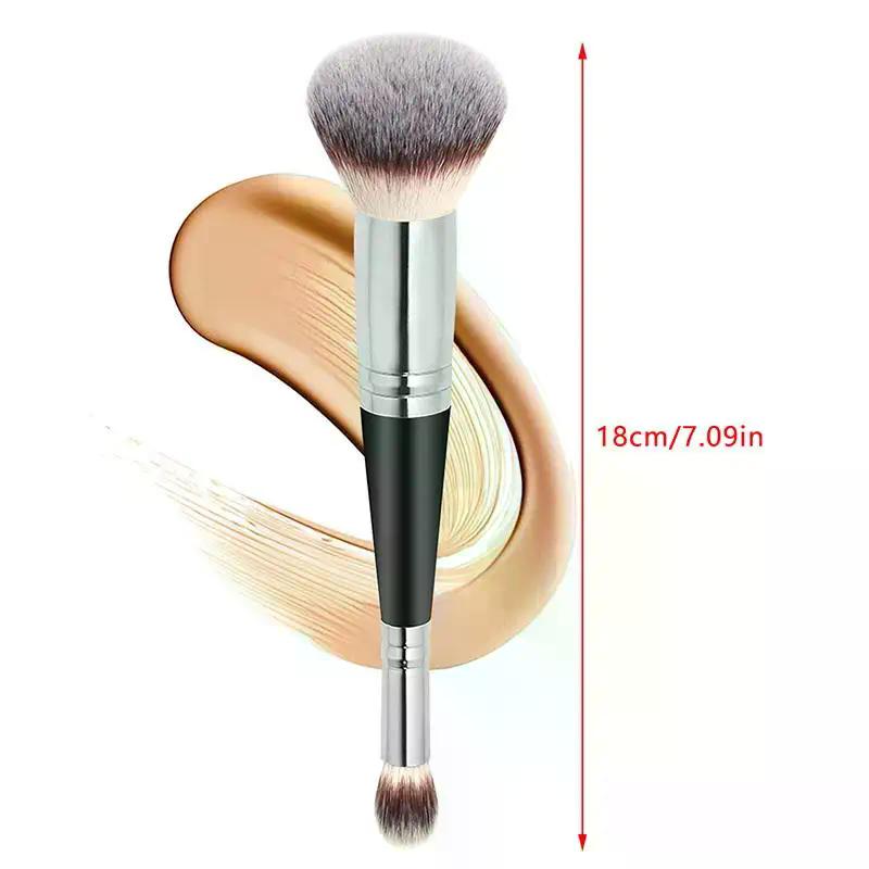 Profesionální štětce na make-up s dvojitou hlavicí 2 v 1, štětec na podklad, korektor, zvýrazňovač, pudr, tvářenka, kosmetické nástroje