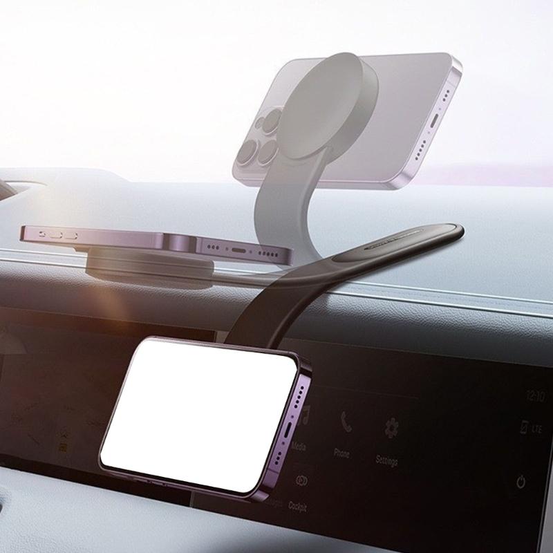 Flexible Bendable Car Phone Holder 360 Degree Rotation Dashboards Mount Secure Suction Base for Mobile Phones Use