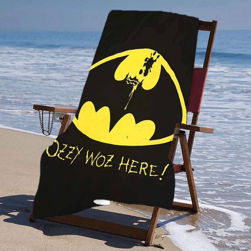 proof beach towel with a Ozzy Madman pattern - soft,absorbent,quick-drying,machine washable - perfect for swimming,camping,bathing
