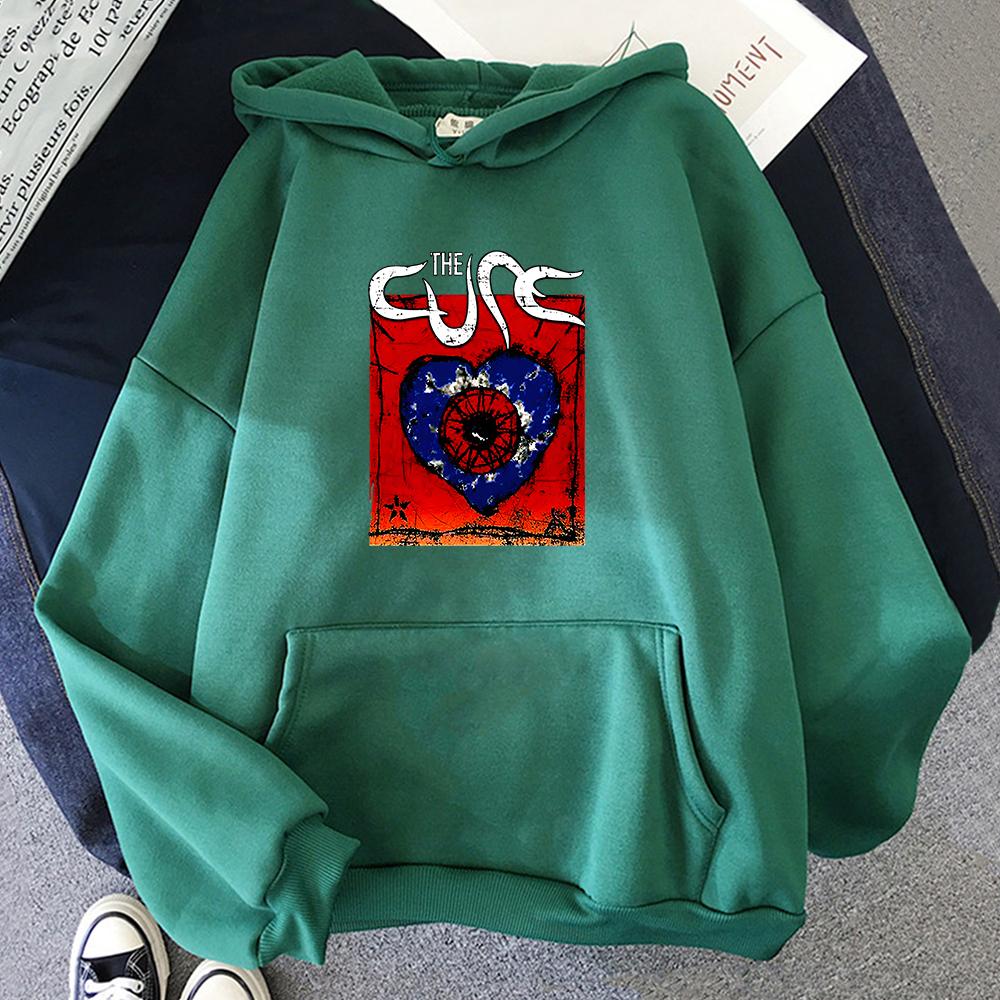 The Cure Music Band Heavy Unisex mikiny s kapucí unisex ležérní dlouhý rukáv kreslené mikiny hip hop gotický styl streetwear unisex mikina s kapucí