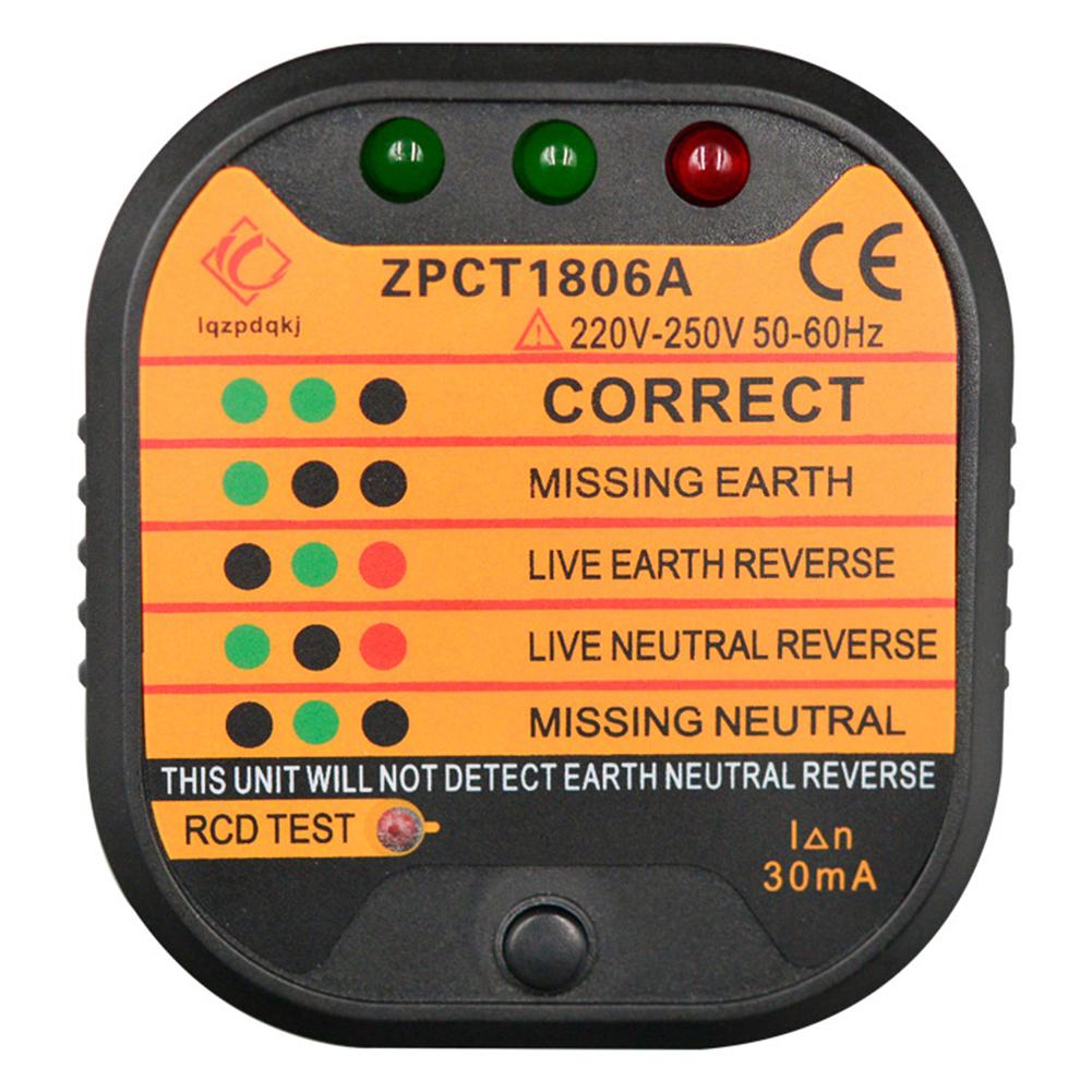 

Power Outlet Safety Leakage Voltage Detector RCD Electricity Diagnostic Tester Circuit Breaker Finders Instruments