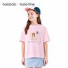 Balabala Girls' Short Sleeve Cartoon T-Shirt