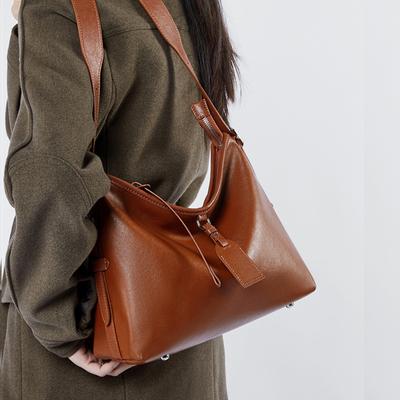 Genuine Leather Hobo Shoulder Bags For Women Trend Designer Large Capacity Tote Handbags Ladies Crossbody Bags