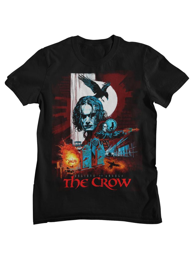 The Crow Vintage Style T Shirt Gothic Revenge Movie Print Casual Cotton Short Sleeve Streetwear Tee