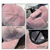 Winter warm plush baseball cap women's outdoor thickened solid color casual simple new student cap