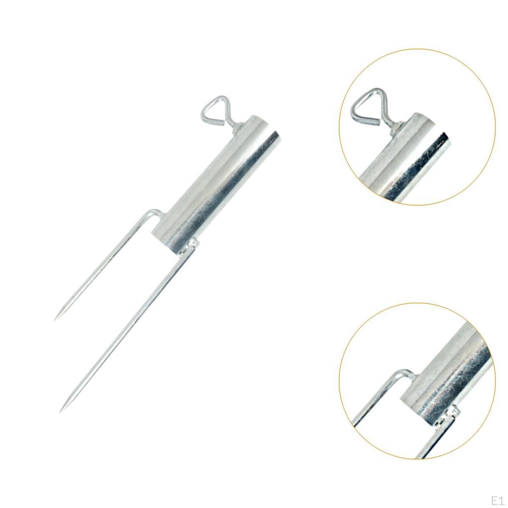 Beach Umbrella Sand Anchor, Sun Holder with 2 Forks,Outdoor Metal for Parasol