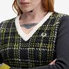 Fred Perry [Womens] Tartan Panel Knit - Anchor Grey Afpf2531152-297