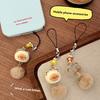 2 Pcs Cute Hairball Kitten Pendant Phone Chain Keychain Versatile Pendant Backpack Pendant