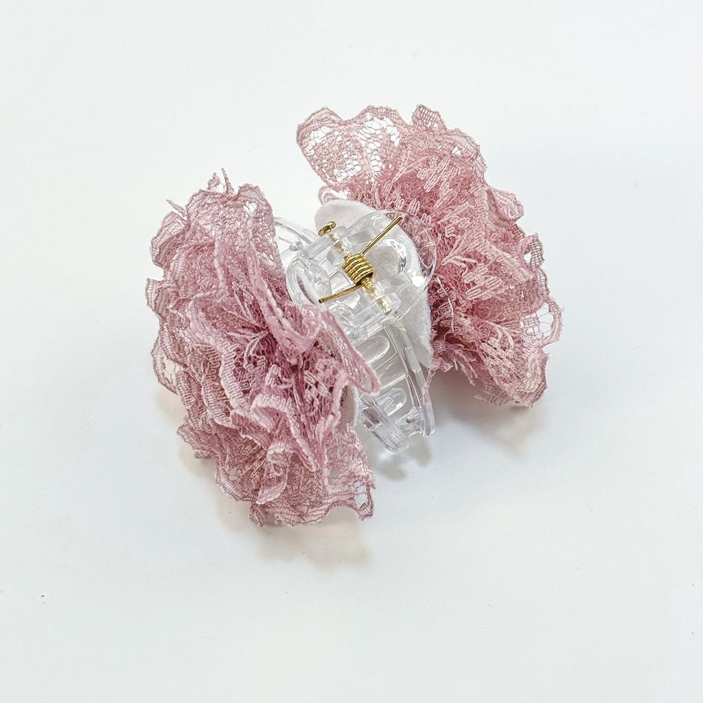 Neue Mini Blumen Haarspangen Mädchen Kinder Spitze Blumen Pferdeschwanzhalter Haarklammern Haarspangen Mode Haarschmuck