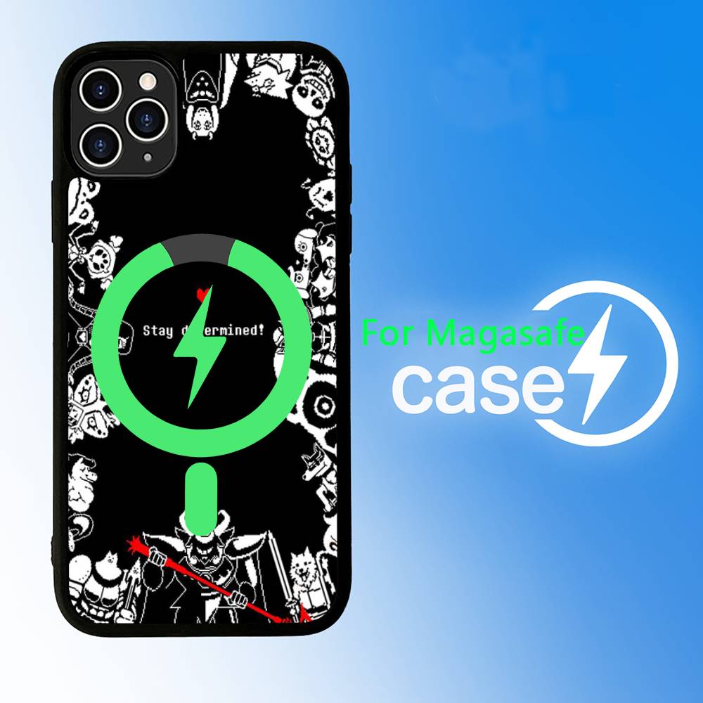 D-Deltarune Ralsei For Magsafe Magnetic Phone Case Wireless PC+TPU For iPhone 11 12 13 14 15 16 17 Pro Max Plus
