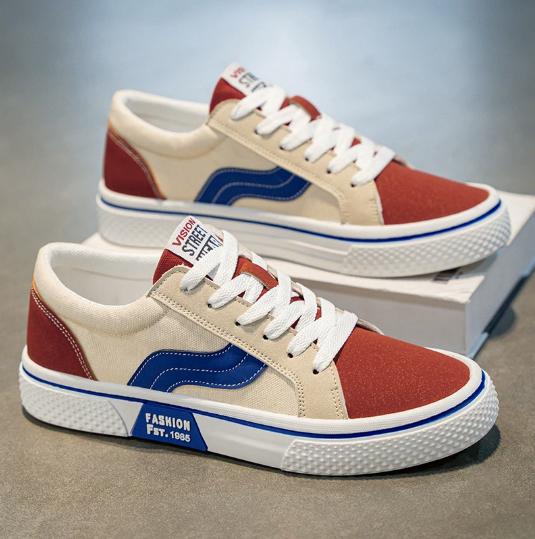 

Весенне-осенние новые дышащие универсальные кеды мужские на мягкой подошве, повседневные спортивные, модные и стильные парусиновые туфли M948 41 бежевый