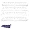 1/4Pcs Mahjong Rack with Magnetic Pusher & Storage Bag, Scalloped Acrylic Mah Jongg Tile Holder Pusher Bar, Gift for American Mahjong Players