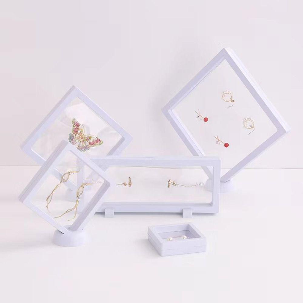 3D Transparent Flower Plant Display Frame Reusable Picture Frame Stand  Ring Necklace Earring