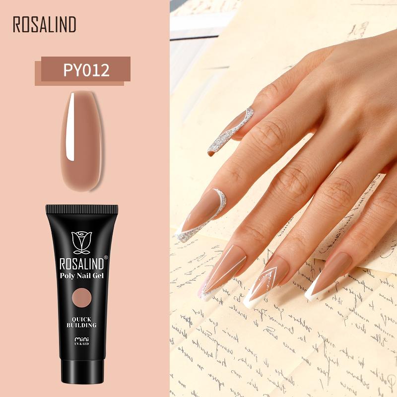 ROSALIND 10/15ML Poly Nail Gel Semipermanent UV Crystal Acrylic Liquid Finger Extension Hybrid Varnish Base Top Coat Poly Nail Gel