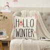 Pillowcase Cartoon Christmas Element Pattern Design Hidden Zipper Non-fading Modern Home Decoration Pillow Cover