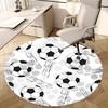 Tappetini per Sedia da Ufficio con Pallone da Calcio, Tappeto con Motivo Calcistico per Arredamento Casa, Regalo Tappeto per Ufficio, Adatto per Camera da Letto, Soggiorno, Varie Stanze1118