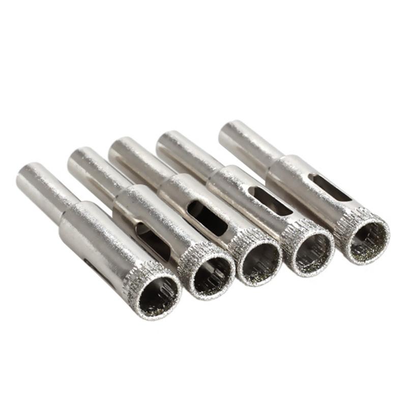 Silver Drill Bits Diamond Coated Hole Glass Granite Tile Plastic Sheets