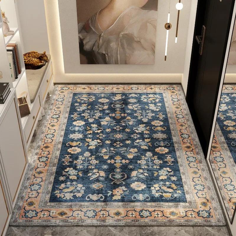 

Vibrant Ethnic Pattern Rug Unique Colorful Art Design Entryway Living Room Carpet Durable Home Decor for Living Space 40x60cm