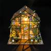 Puppenhaus Bausatz Mini DIY Blumenhaus Handgefertigt 3D Puzzle Montage Bauspielzeug Heim Schlafzimmer Dekoration mit Möbeln Puppenhäuser