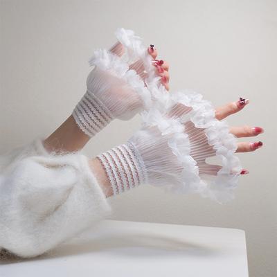 Nail Photo Equipment Short Mesh Wrist Fake Sleeves Manicure Decorative False Cuff Tulle Item Nail Art Take Picture Background