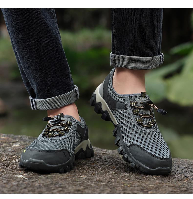 Atmungsaktive Mesh Herren Sommer Wander- und Walkingschuhe für Reisen und Outdoor-Aktivitäten