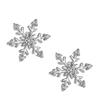 Koreanische Silber-Schneeflocken-Steckohrringe - Trendige Weihnachtsaccessoires für Damen