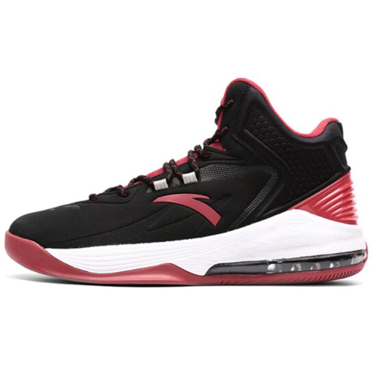 New ANTA Basketball Collection Basketball Shoes Men Mid Top Black/White/Red 91631101-3