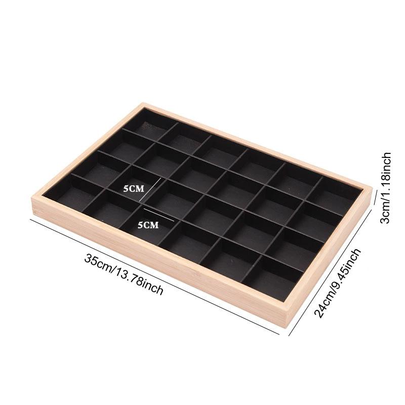 24 Grids Jewelry Tray Multipurpose Display Storage Trays Jewellery Organzier For Earring Ring Bracelet Necklace Hair Accessories