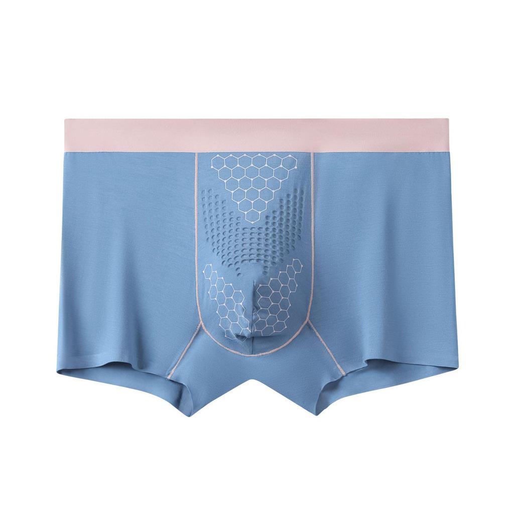 Men's 50S Lenzing Modal Tourmaline Massage Boxer Briefs with Antibacterial Oyster Essence