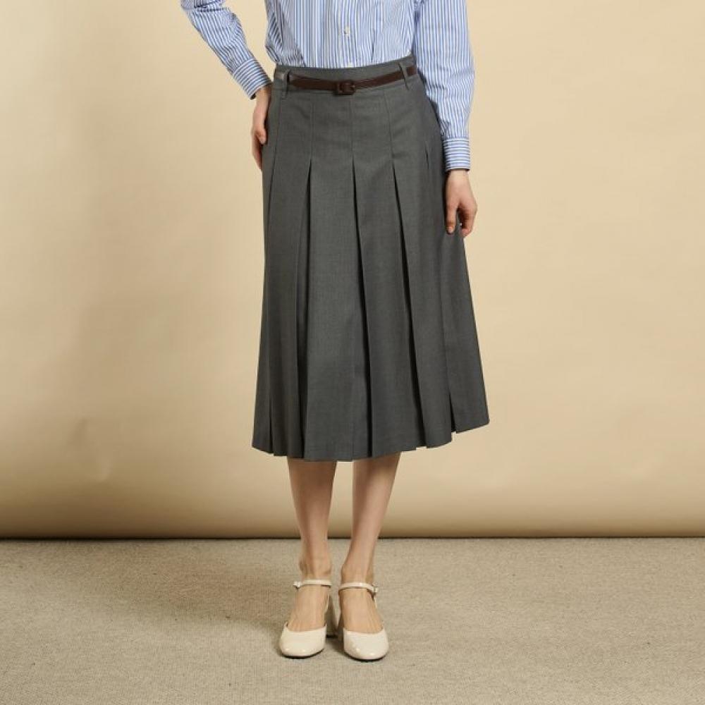 Bcbg Belted Tuck Skirt B6s1s201 grey (17)/55