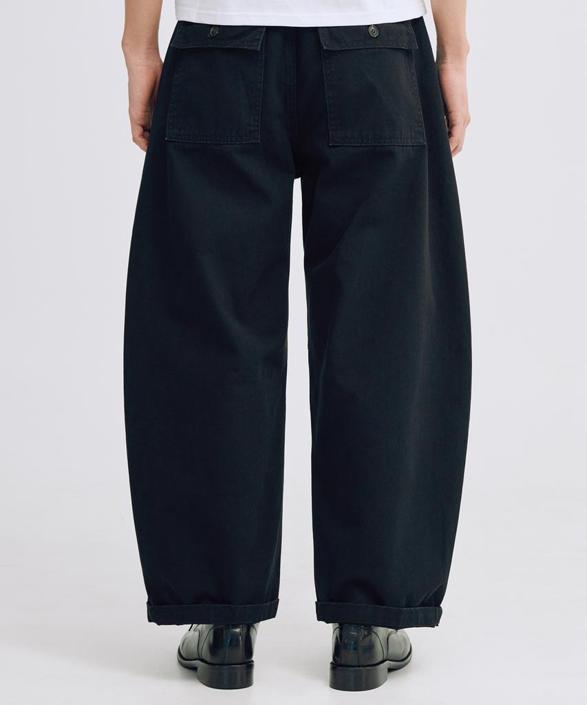 TAKEASY Fatigue Barrel Cotton Pants (Black)