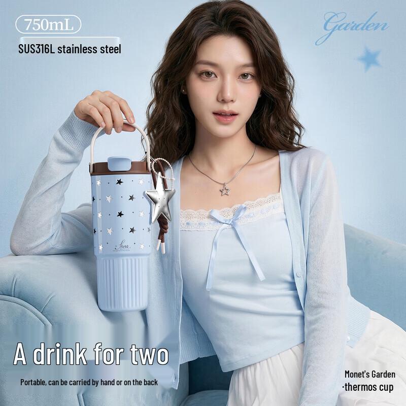 Denim Series Insulated Straw Water Bottle