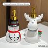 Flacone Sapone Creativo Babbo Natale Riutilizzabile Pupazzo di Neve Natalizio Dispenser Sapone Renna Flacone Pressa Gel Doccia Flacone Sapone per le Mani