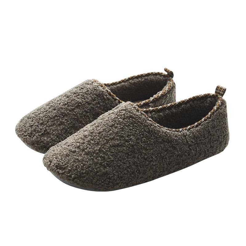

Зимние нескользящие хлопковые туфли для дома, водонепроницаемые - Бесшумные, с утолщенной пяткой, для мужчин и женщин SS (35-37) темно-серого